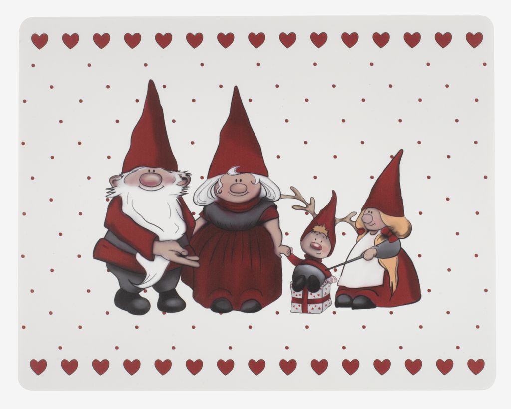 Place mat KRAKA 33x42 white/red - JYSK