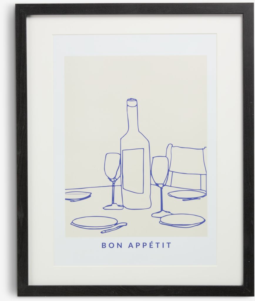 Picture frame OSCAR 40x50cm black with A3 passepartout - JYSK