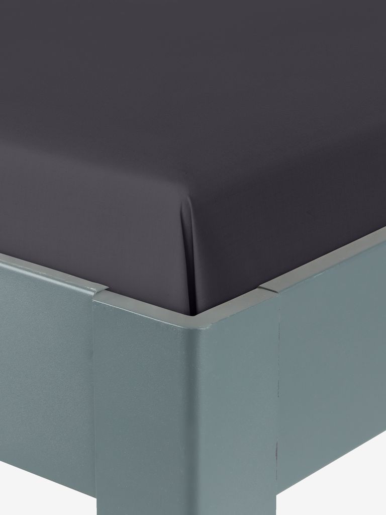 Flat sheet VANJA Single anthracite grey - JYSK