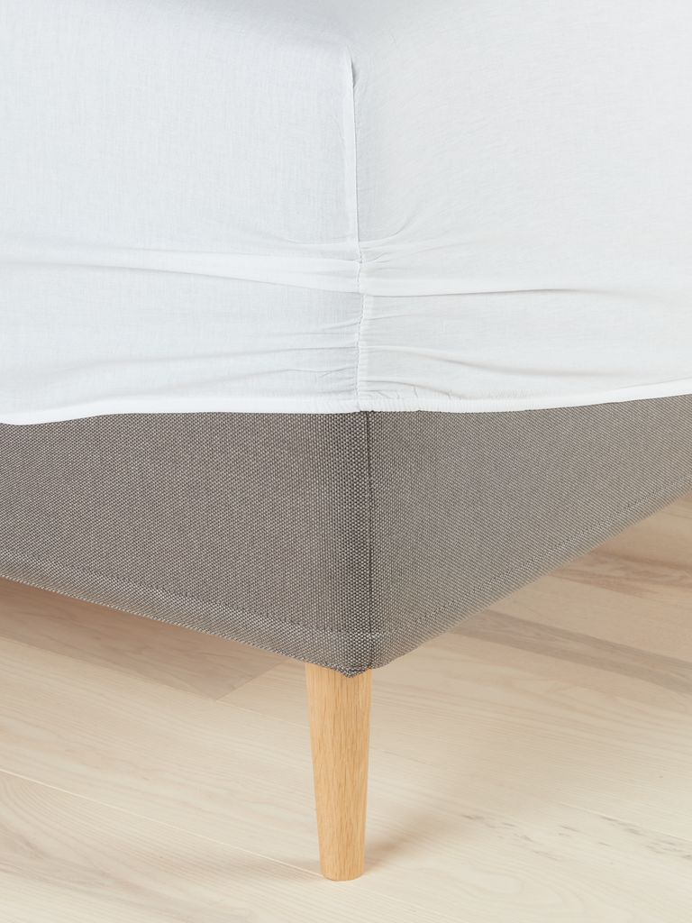 Fitted sheet BENTE Single white - JYSK