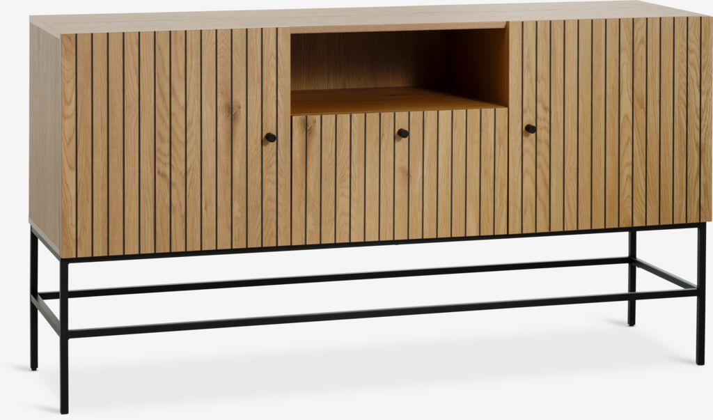 Sideboard HEMDRUP 2 doors 1 drawer oak colour - JYSK