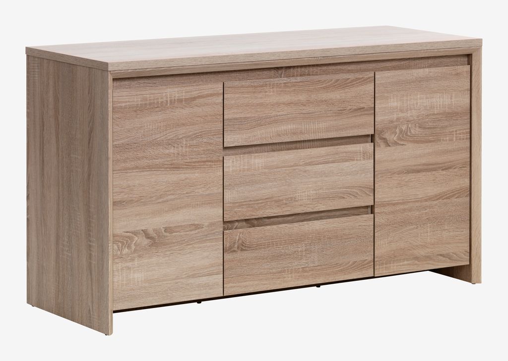 Sideboard HASLUND 2 doors 3 drawers oak - JYSK