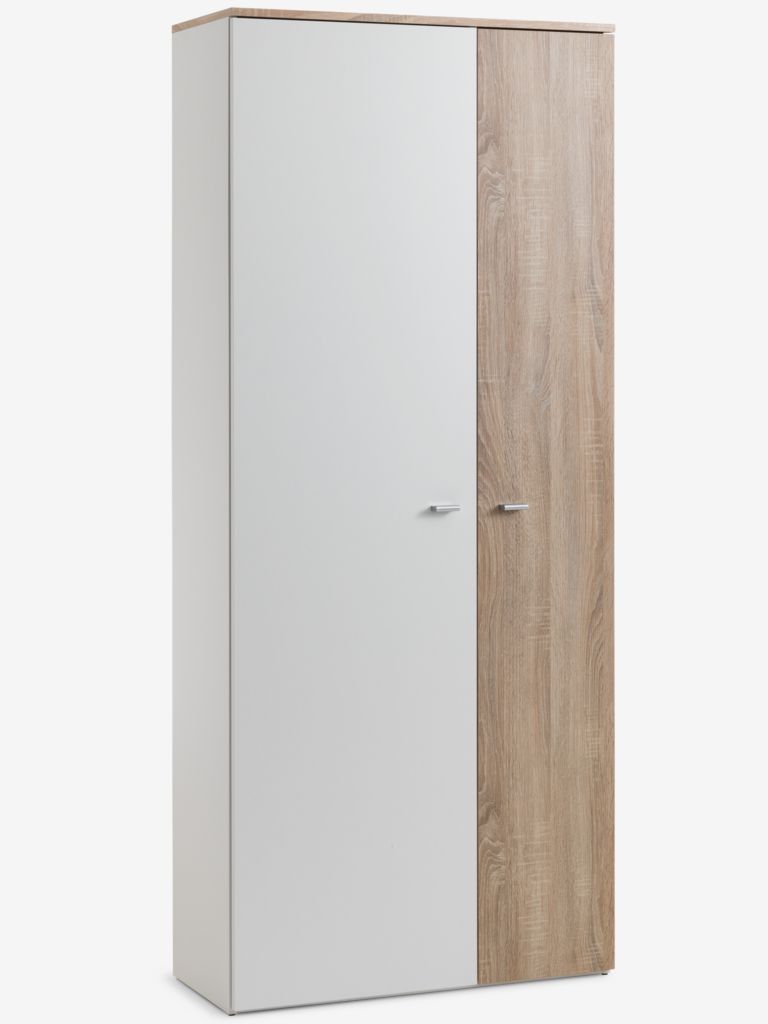 Hallway unit BELLE 2 doors white/oak - JYSK