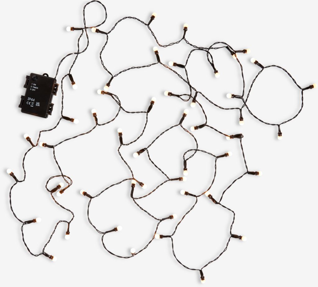 XMAS LED string lights KRANS L490cm with 50 LED w/timer - JYSK