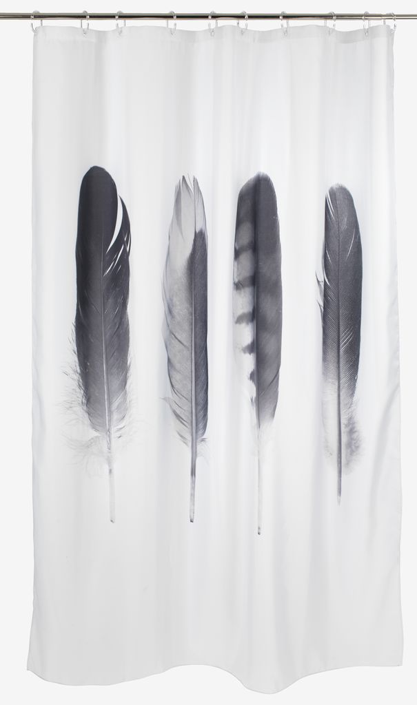 Shower curtain TOTRA 150x200 black/white - JYSK