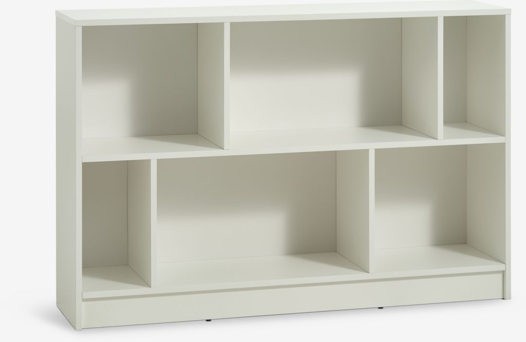 Bookcase MOSBJERG 6 shelves white - JYSK