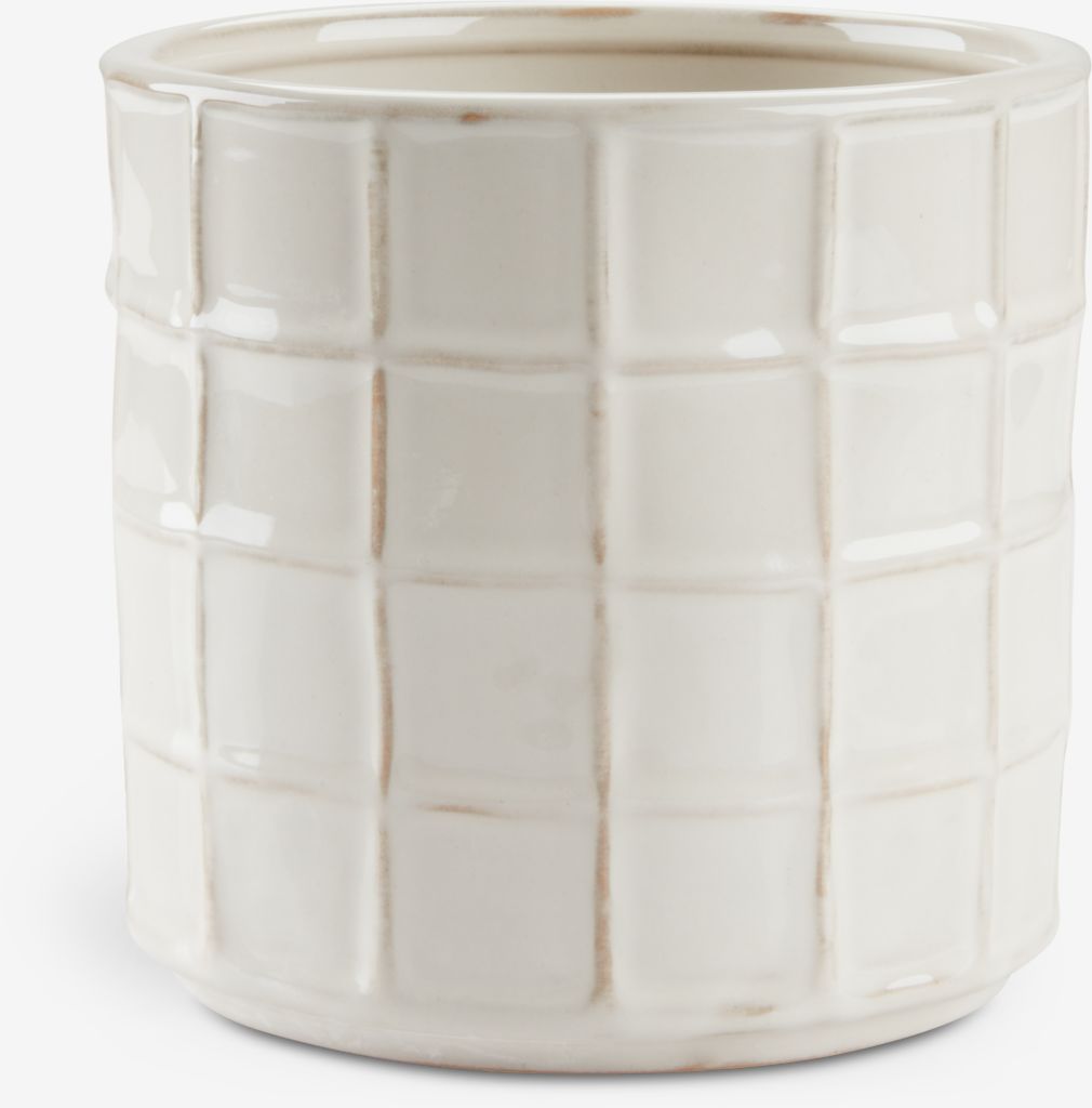 Plant pot MATSSON D14xH13cm off-white - JYSK