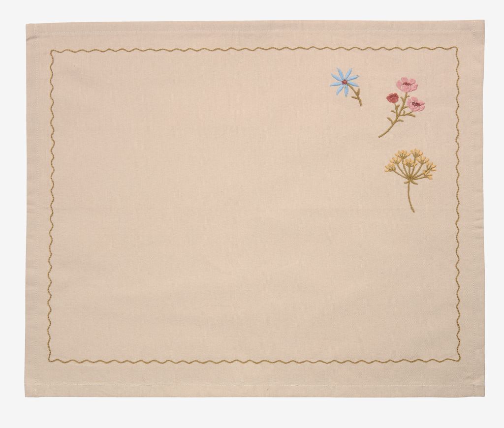 Place mat CIKORIE 33x42 natural/green - JYSK