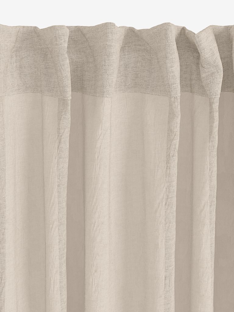 Curtain BOLMEN 1x140x300 crinkle warm grey - JYSK