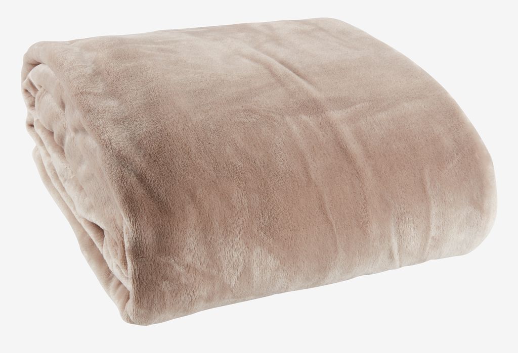 Fleece throw GULSKOLM 220x240 taupe - JYSK