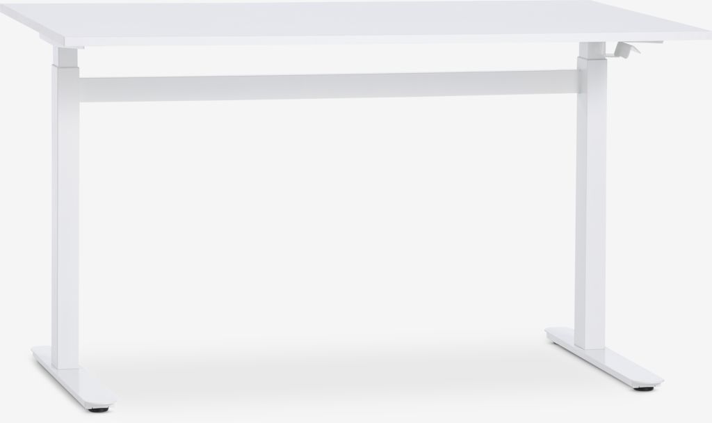 Gas height-adjustable desk LUNDTOFT 70x130 white - JYSK