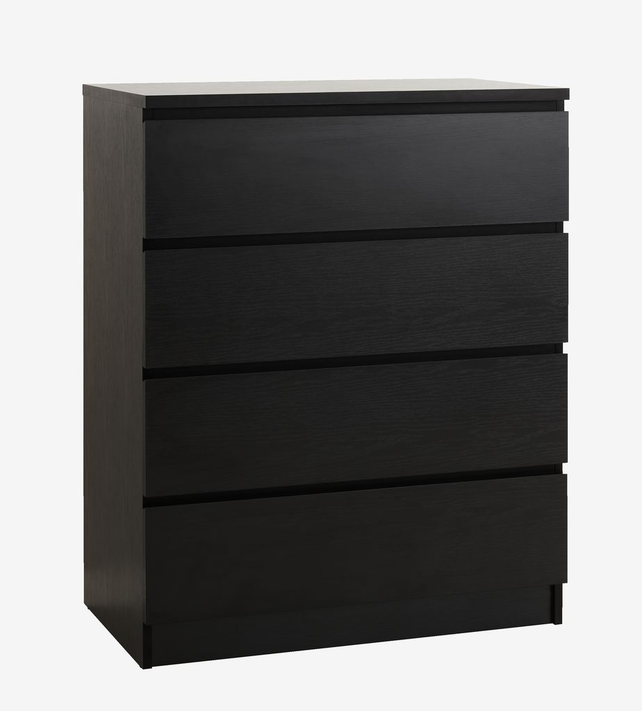 4 drawer chest LIMFJORDEN black - JYSK