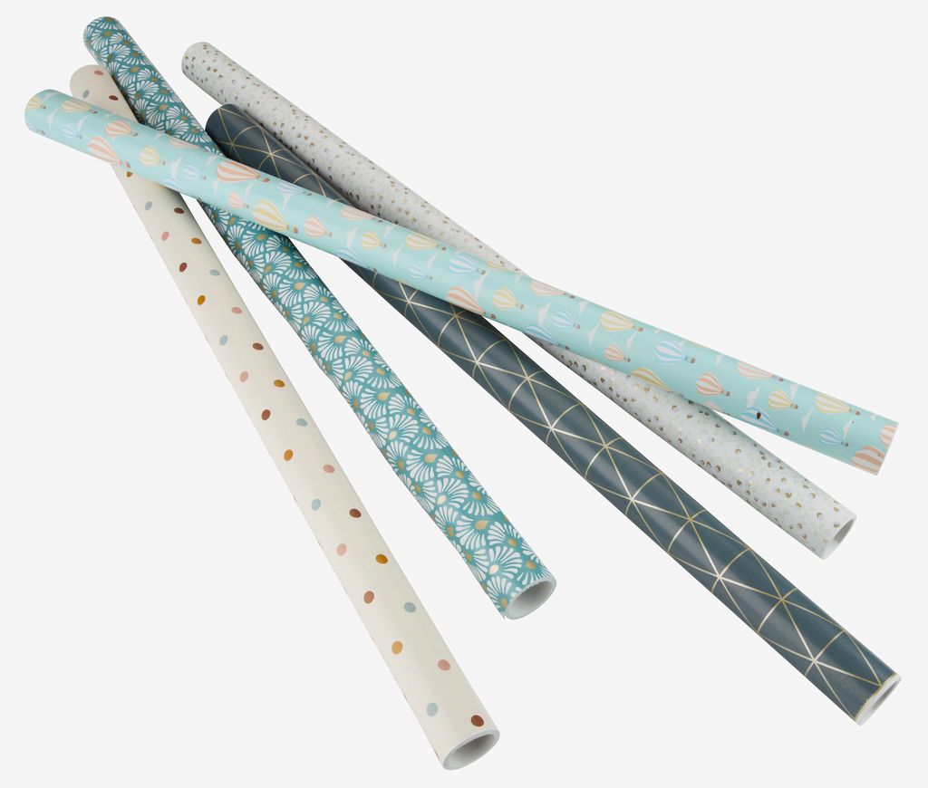 Wrapping paper BAGGE W70xL600cm recycled assorted - JYSK