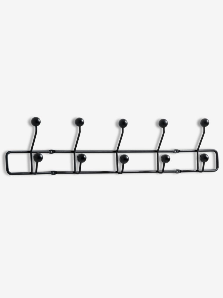 Coat rack GREVINGE 5+5 hooks black - JYSK