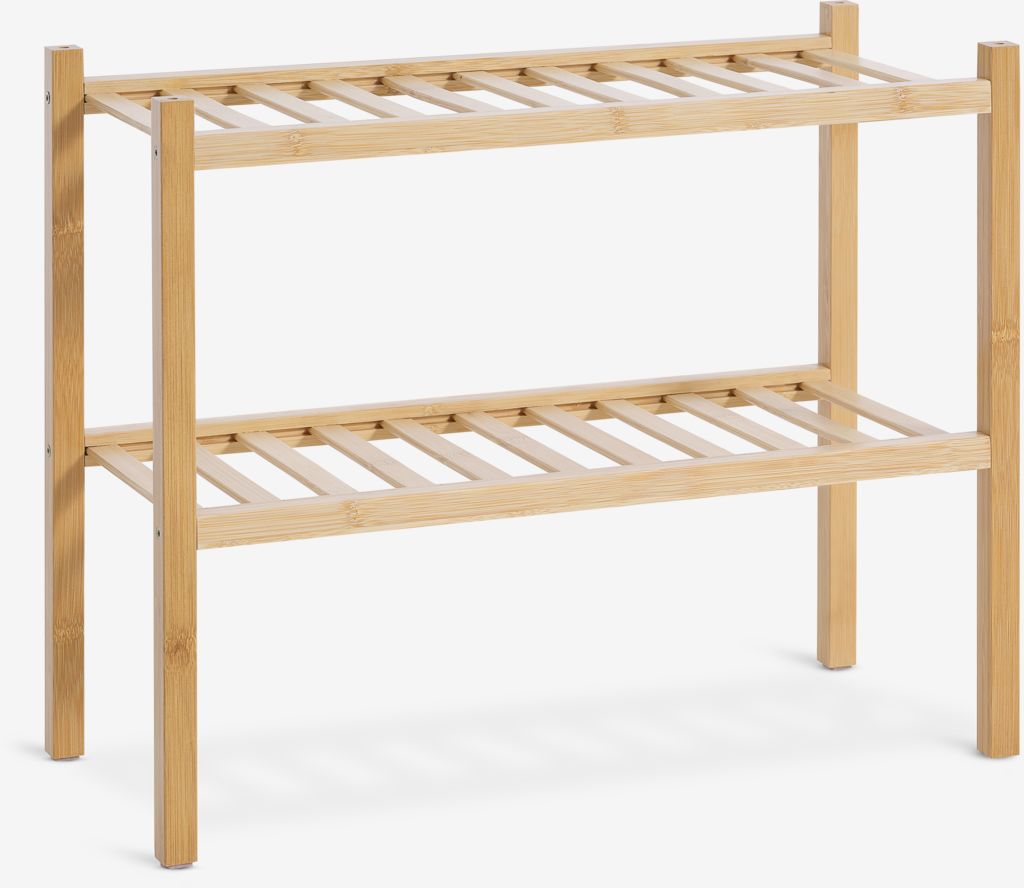 Shoe rack EGTVED 2 shelves stackable bamboo - JYSK