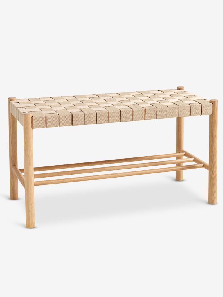 Bench VADEHAVET with shelf oak/natural - JYSK