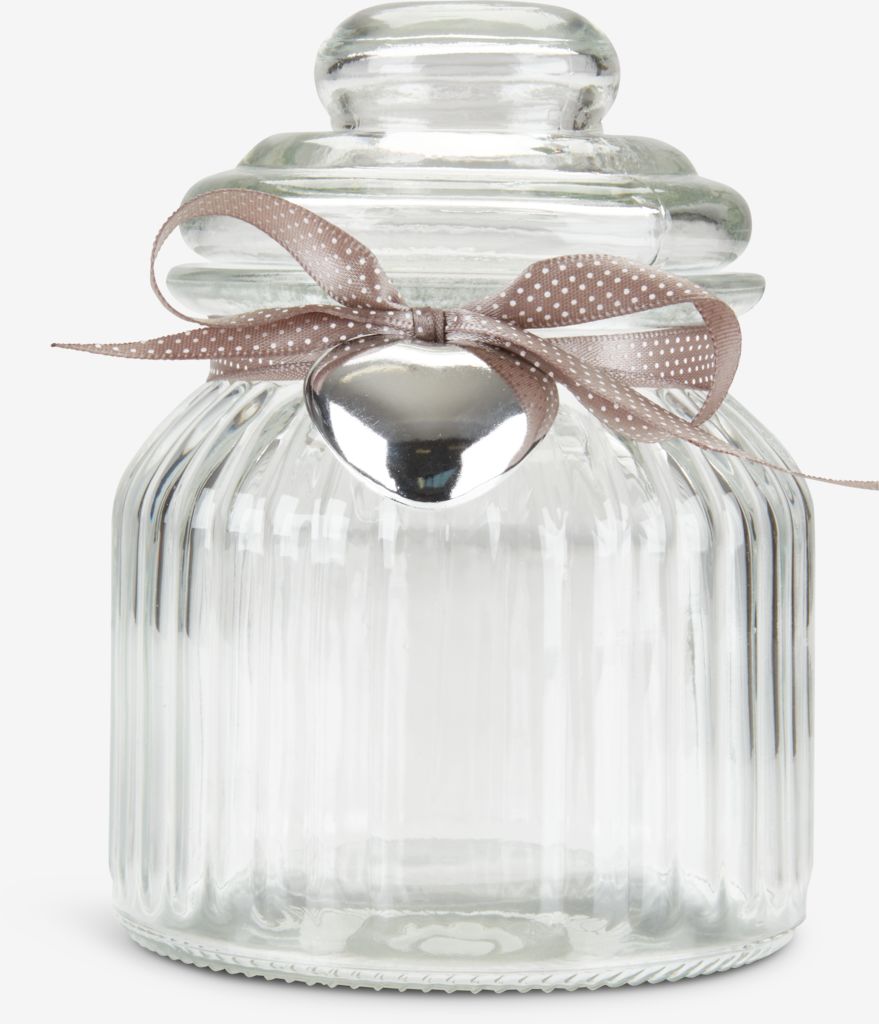 Storage jar BAUGI D11xH15cm with lid - JYSK