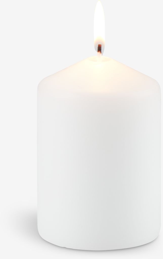 Pillar candle TORALF D7xH10cm white - JYSK