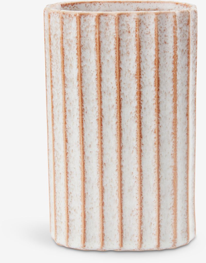 Vase LARSEN W11xL6xH18cm beige/terracotta - JYSK