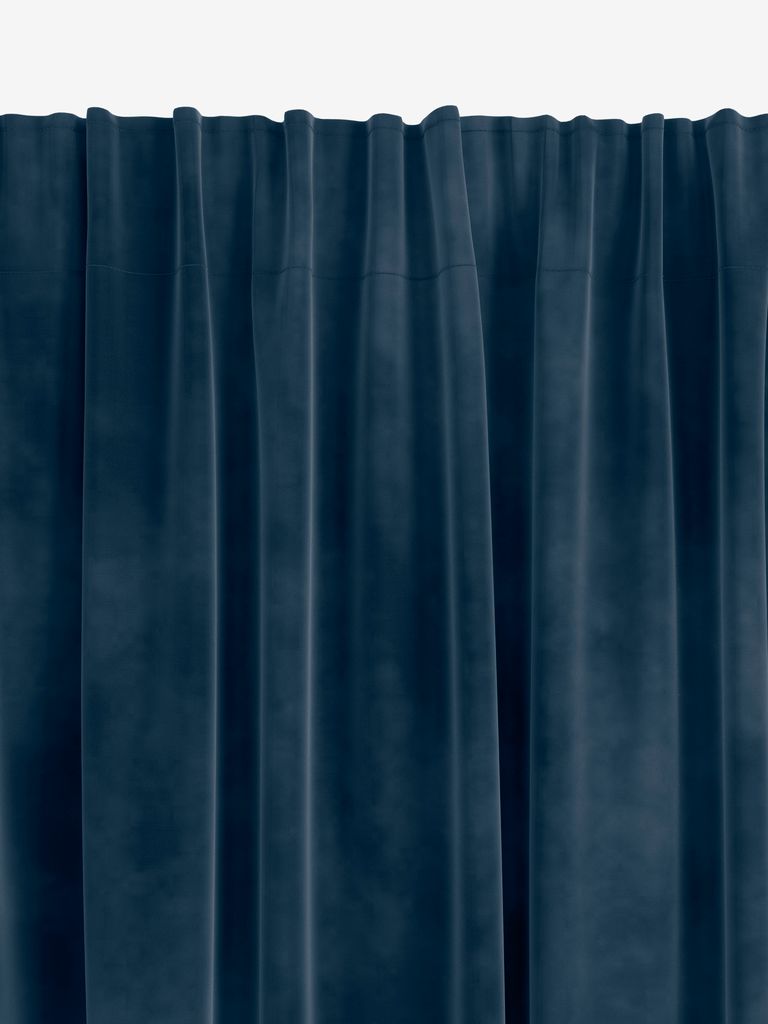 Curtain AUSTRA 1x140x300 velvet blue - JYSK