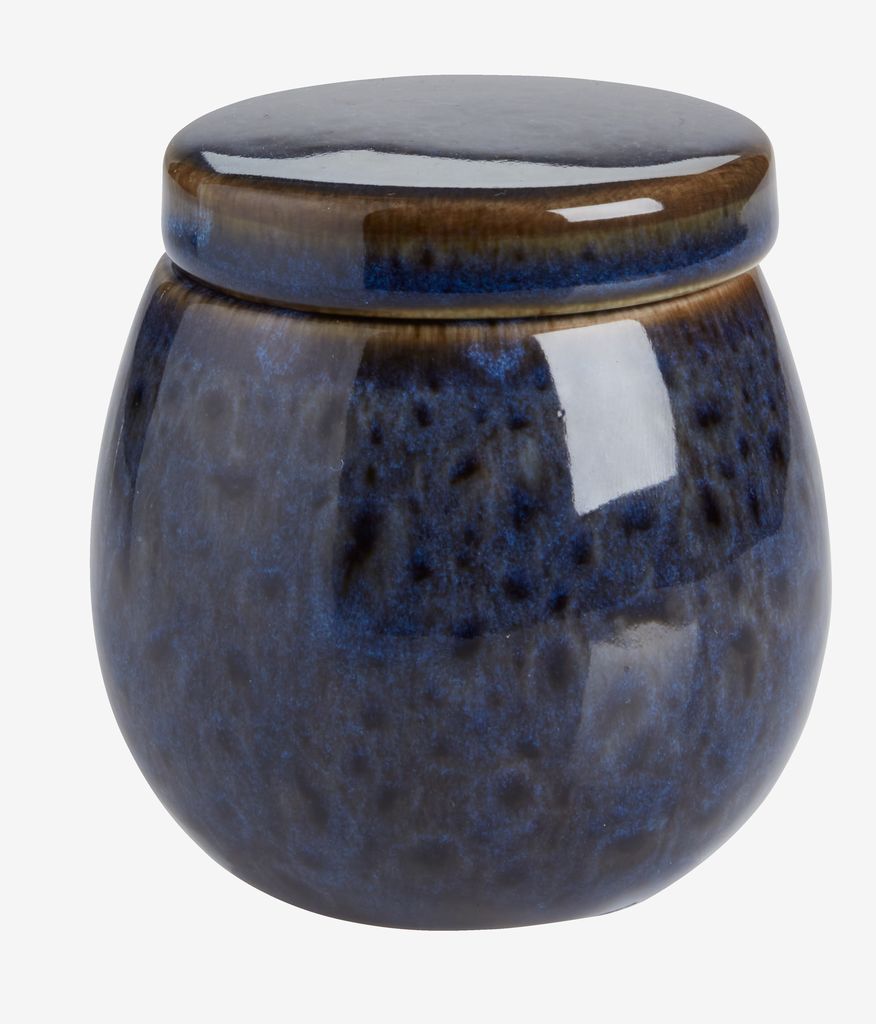 Storage jar KALLINGE D9xH9cm blue - JYSK