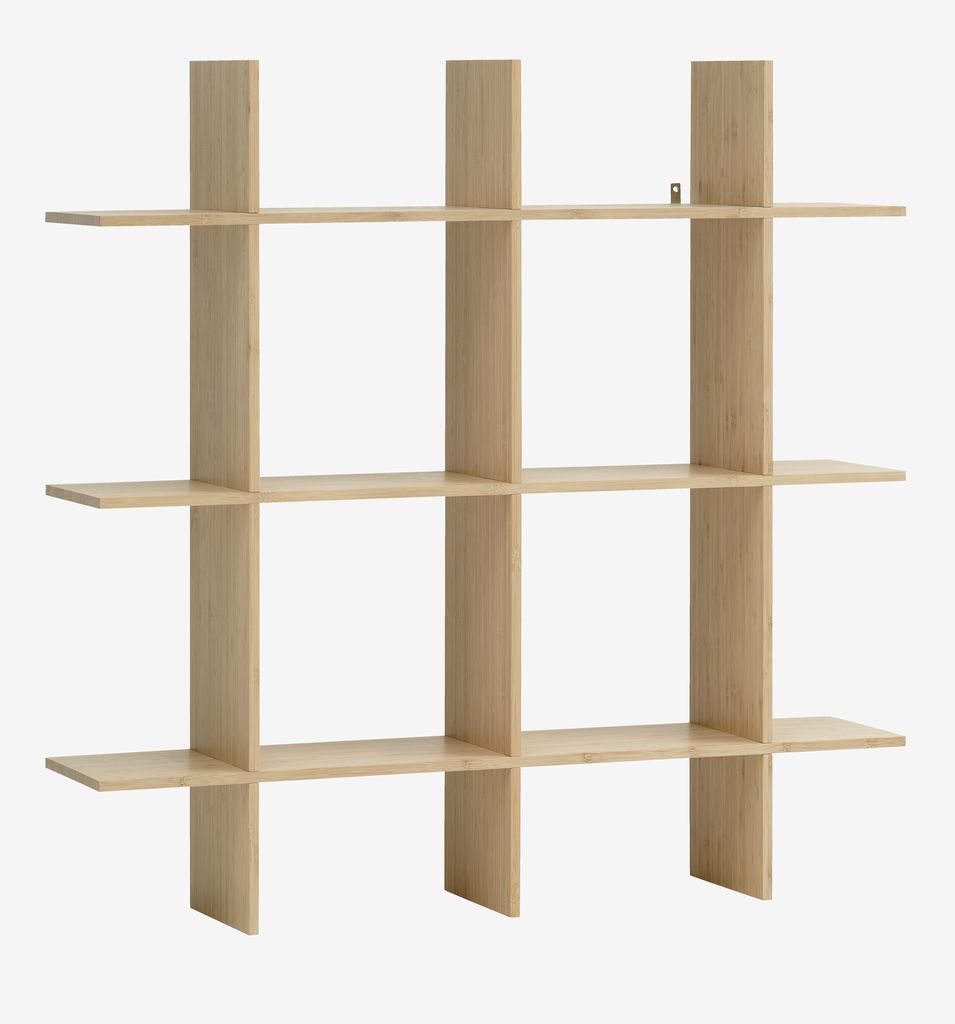 Wall shelf KVISSEL 3 shelves bamboo - JYSK