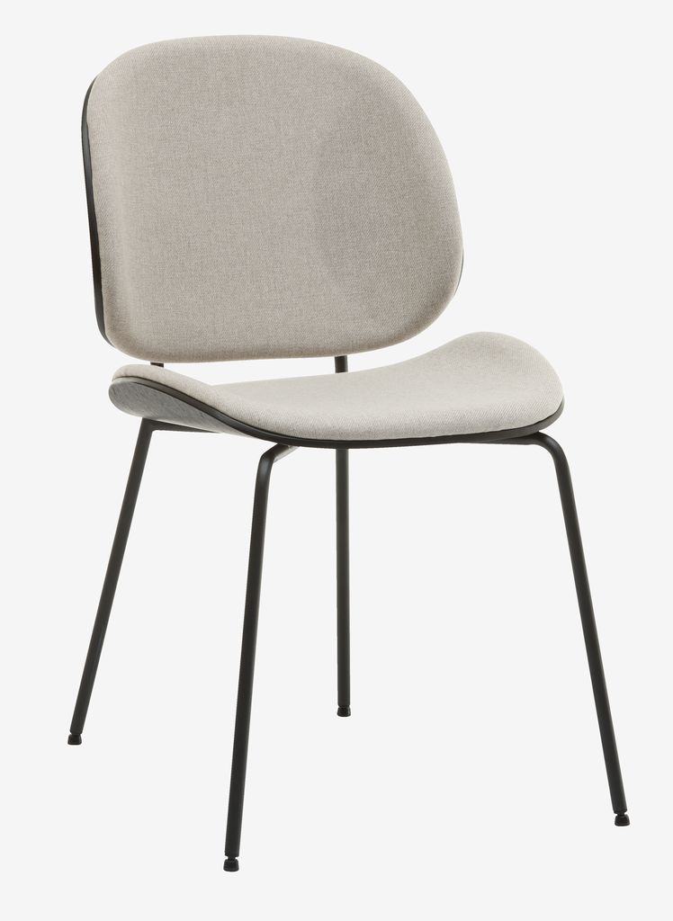Dining chair TESTRUP light sand/black - JYSK