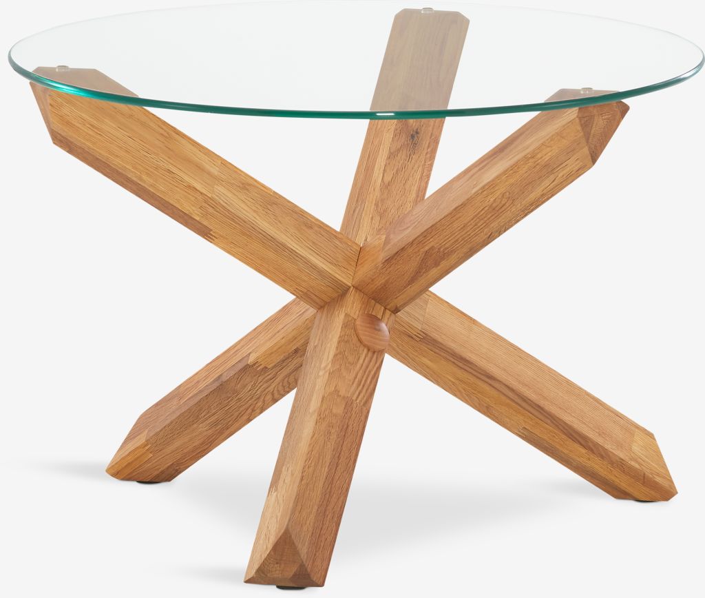 Coffee table AGERBY D60 glass/oak - JYSK