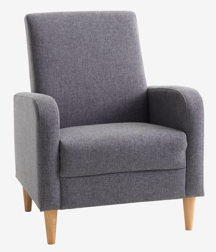 Armchair GEDVED grey fabric - JYSK