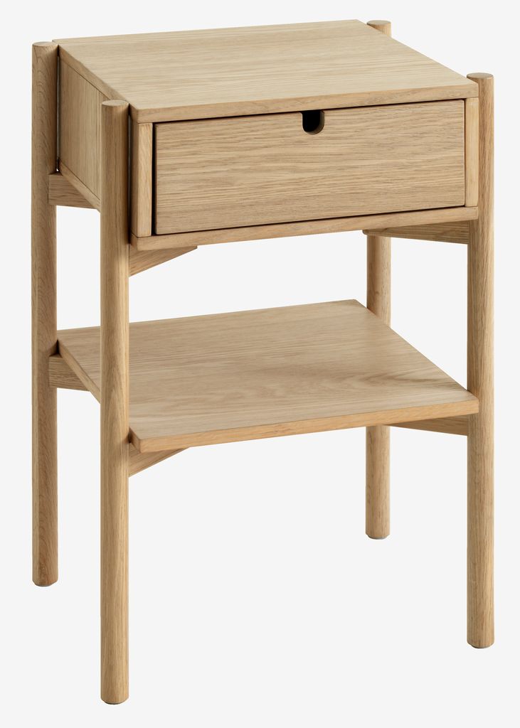 Bedside table DALBY 1 drawer 1 shelf oak - JYSK