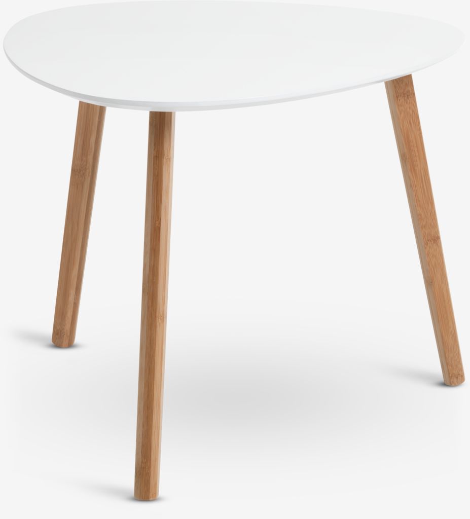 End table TAPS 55x55 white/bamboo - JYSK