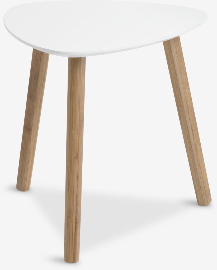 End table TAPS 40x40 white/bamboo - JYSK