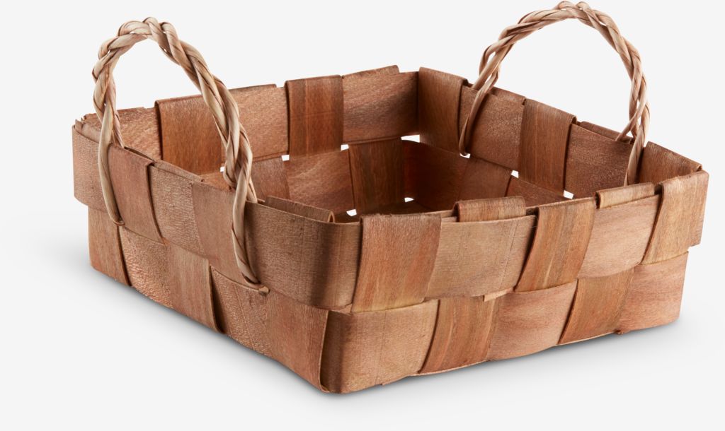 Basket TORKILD W20xL20xH7cm wood - JYSK