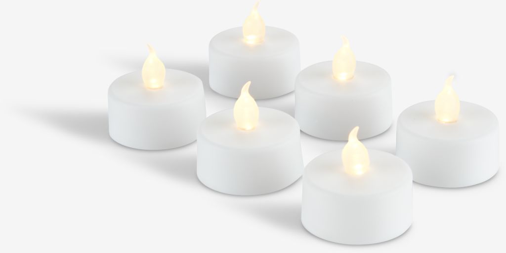 LED tealights MORGAN w/timer pack of 6 - JYSK