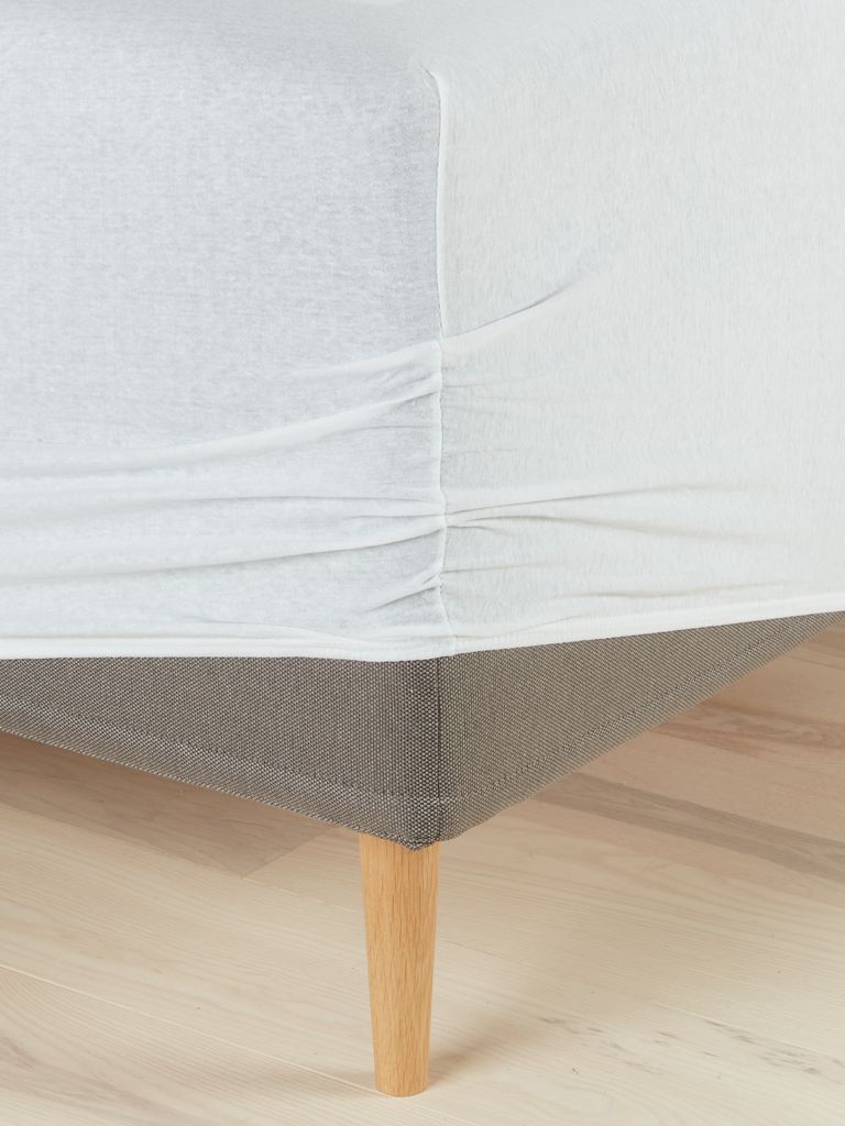 Jersey Fitted sheet JENNY Single white - JYSK