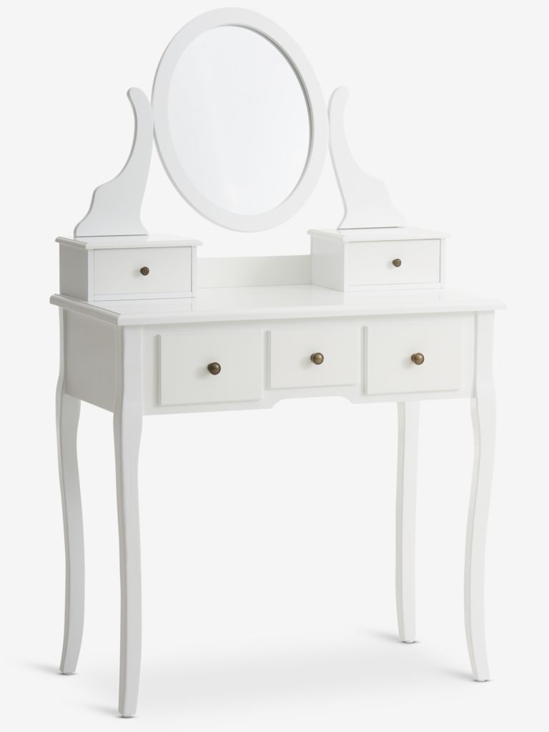 Dressing table MALLING w/mirror 5 drawers white - JYSK