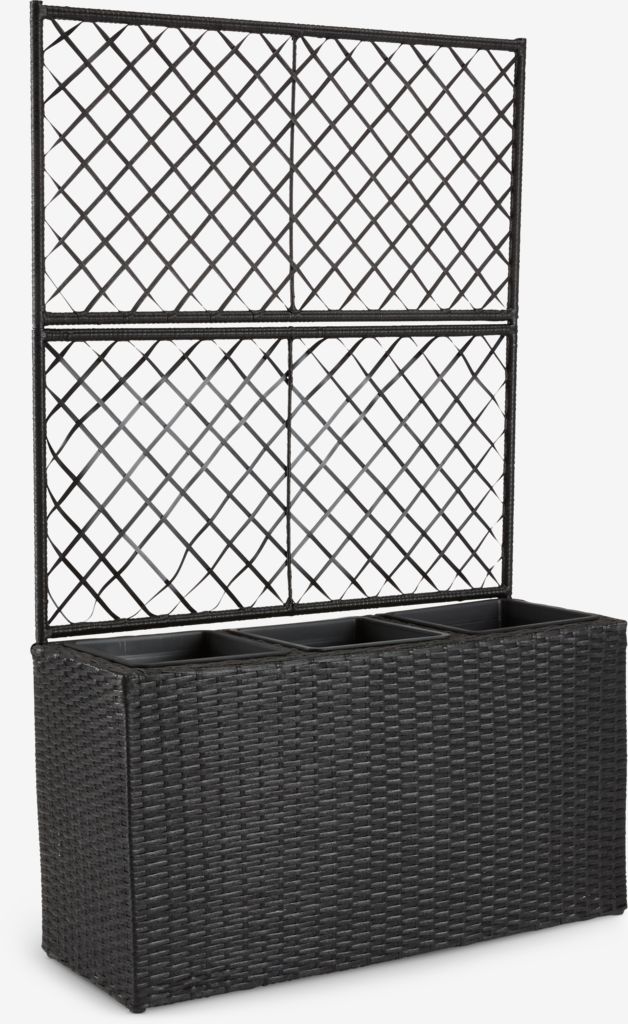 Planter box TRANA W30xL83xH130 black - JYSK