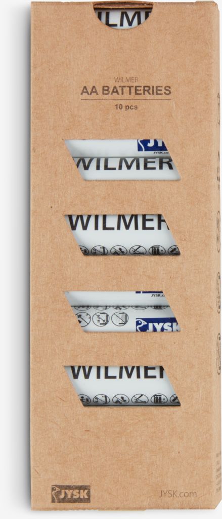 Batteries WILMER AA pack of 10 - JYSK