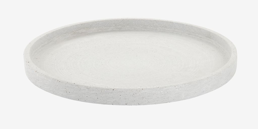Decorative tray NISSE D25xH2cm grey - JYSK