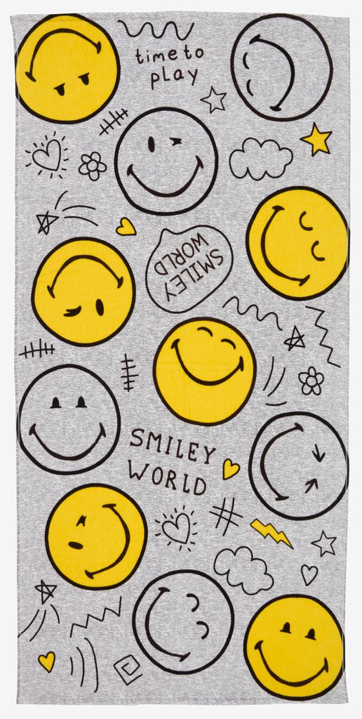 Bath towel Velour SMILEY 70x140 - JYSK