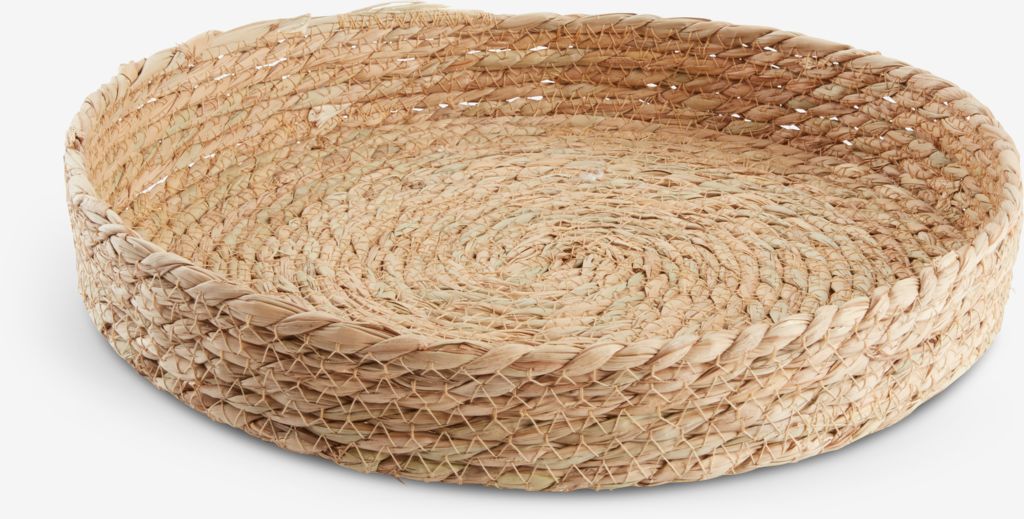 Decorative tray JOAR D35xH5cm seagrass - JYSK