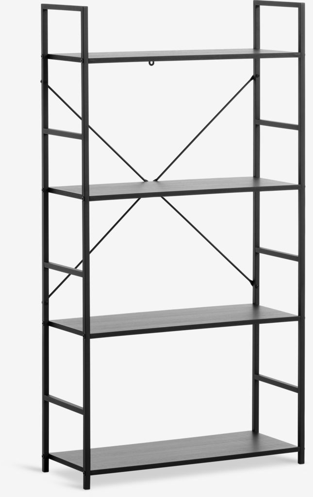 Shelving unit ASTRUP 4 shelves black - JYSK
