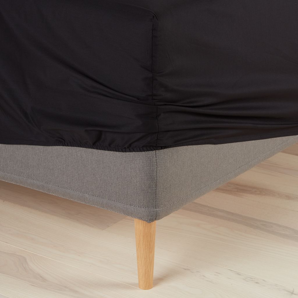 Fitted sheet FRIDA Super King black - JYSK