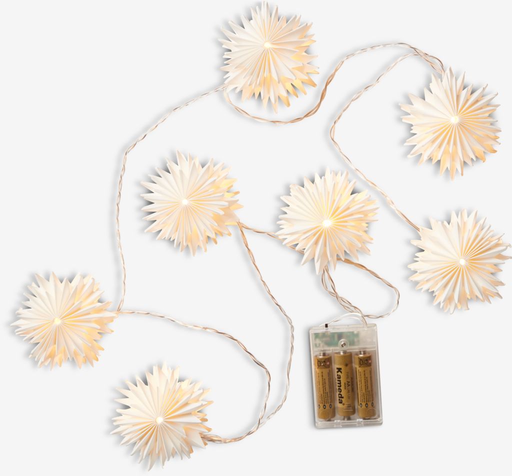 LED string lights PLATIN L150cm with stars w/LED w/time - JYSK