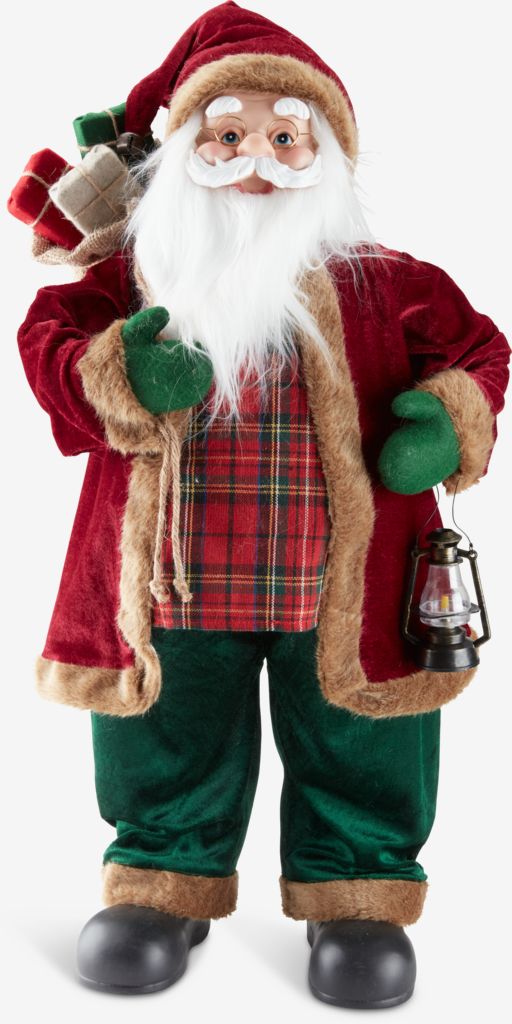Santa Claus HORNSTEN W44xL25xH80cm with lantern - JYSK