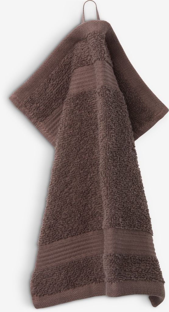 Face cloth KARLSTAD 28x30 dark brown KRONBORG - JYSK