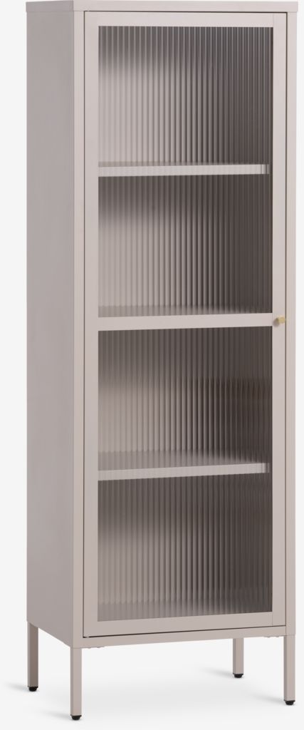 Display cabinet HOPTRUP 1 door beige - JYSK