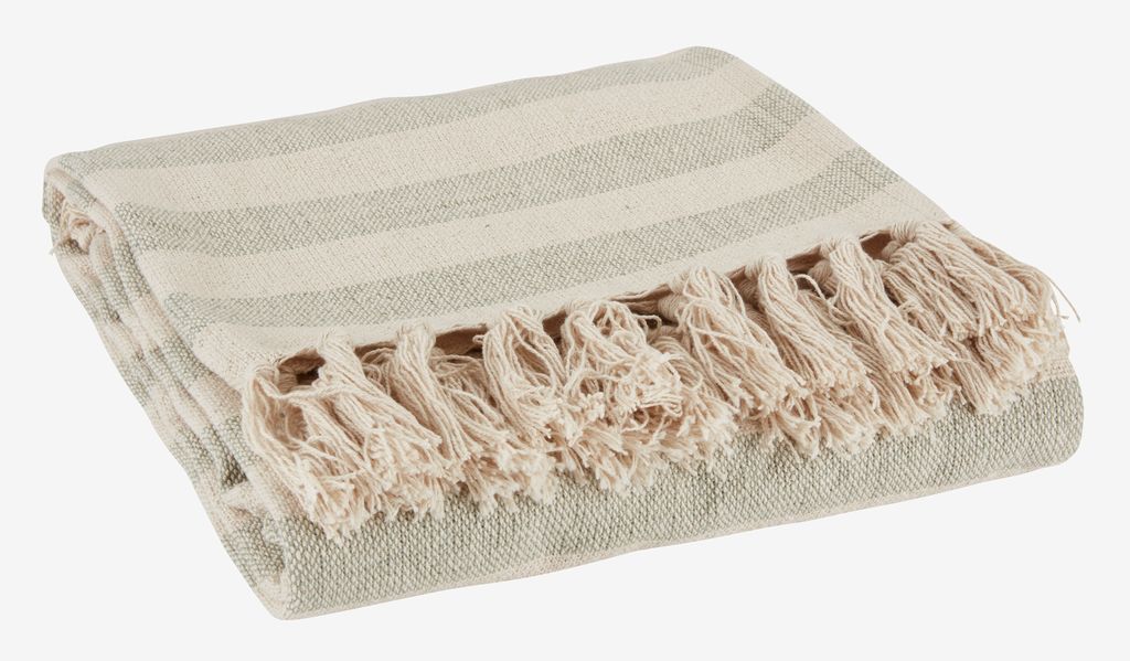 Throw AMASONLILJE 130x170 green/beige - JYSK
