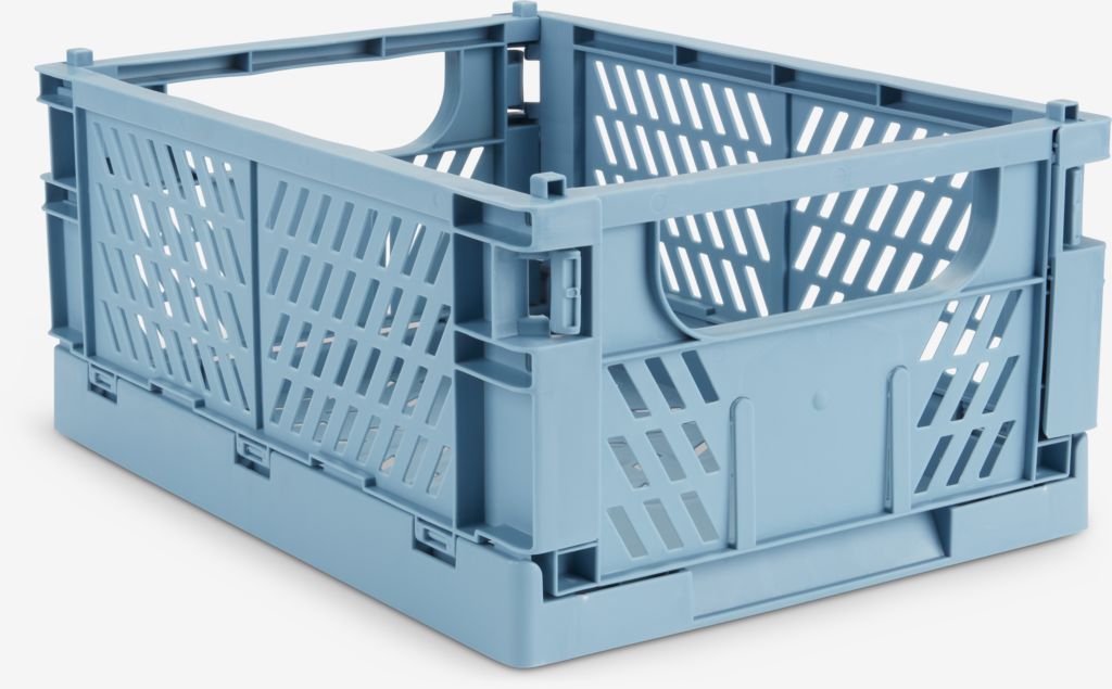 Basket MILAS W25xL34xH15cm foldable blue - JYSK