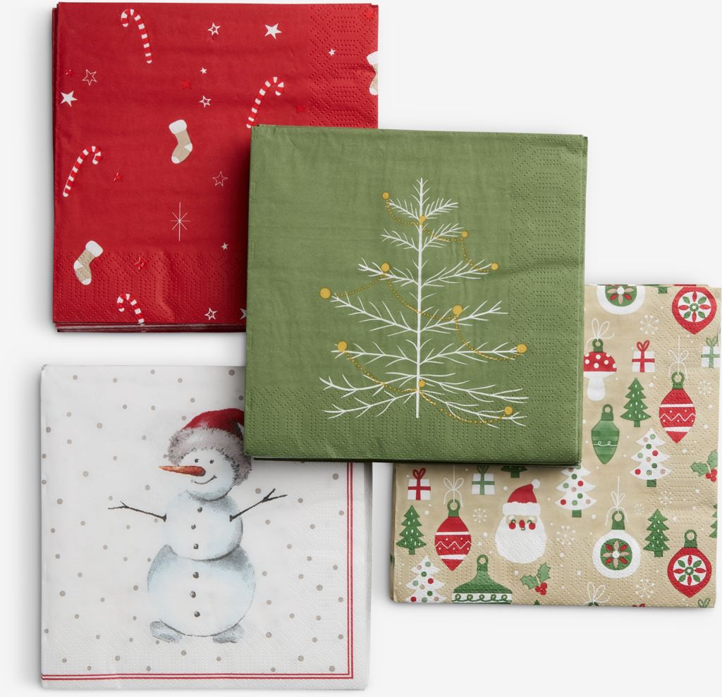 Napkins AKVAMARIN W33xL33 pack of 20 assorted - JYSK